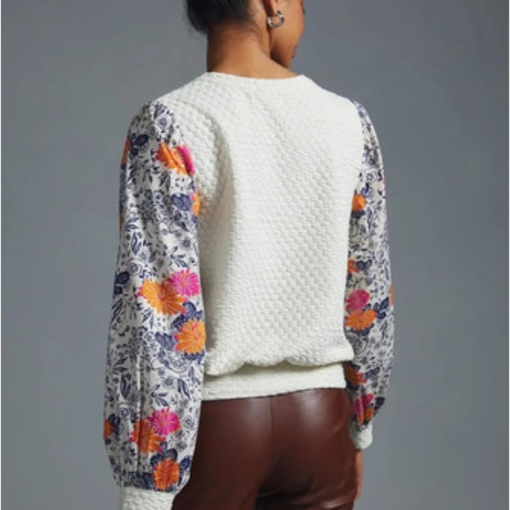 Anthropologie - Porridge Floral Puff Sleeve top - Picture 3 of 12